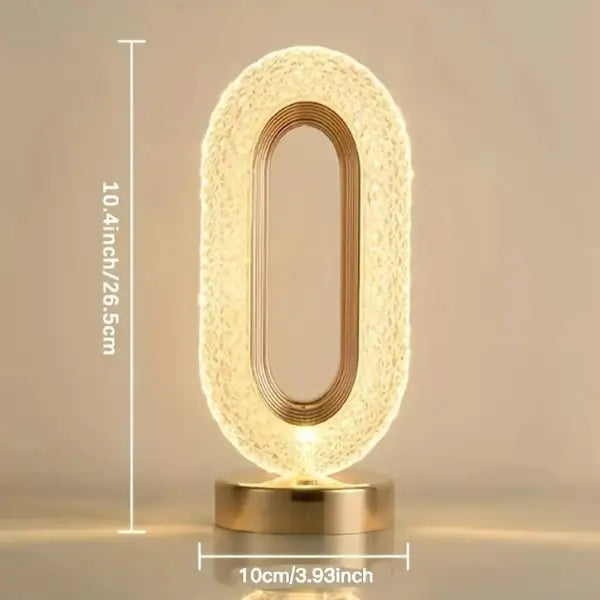 Luminária Mesa LED Cristal Luxo 3 Tons Touch - Cazehn