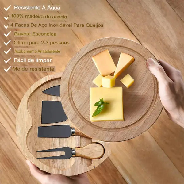 Tabua com Utensílios para Frios com Presente (+Aerador para Vinhos) Estrasburgo - Cazehn