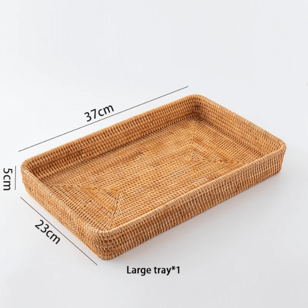 Bandeja Artesanal em Rattan Camboja - Cazehn