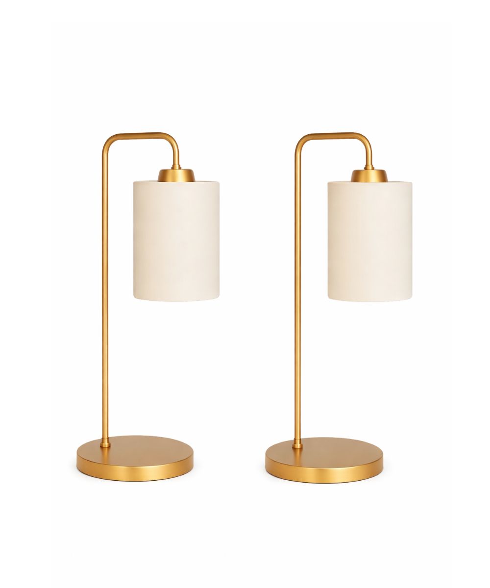 Kit de abajur decorativo de mesa dourado 1