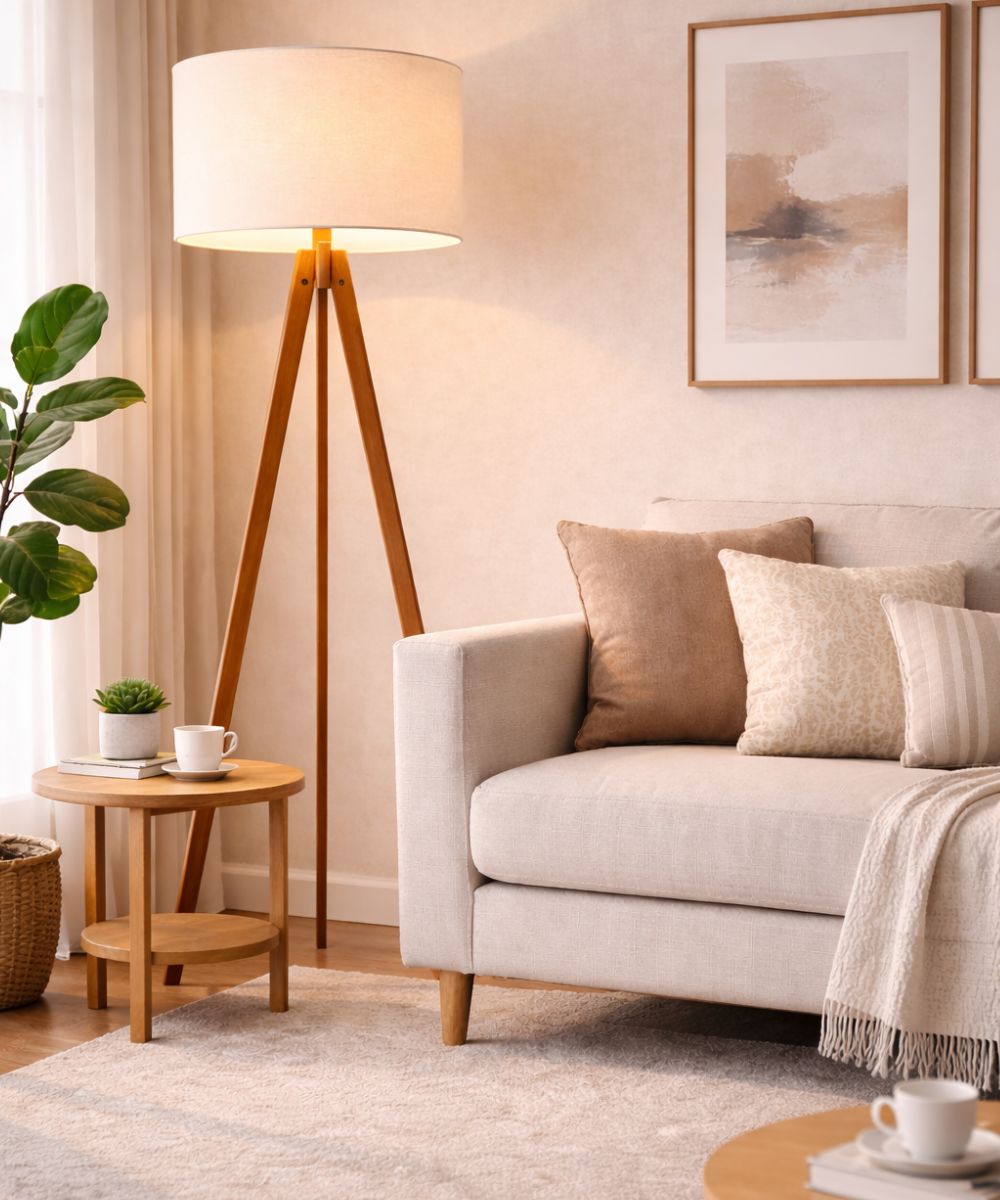Luminária Abajur de chão tripé decorativa 5