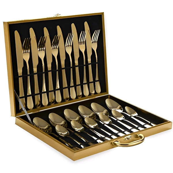 Conjunto Michigan Luxo de 24 peças com Maleta Aveludada - Cazehn