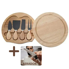 Tabua com Utensílios para Frios com Presente (+Aerador para Vinhos)  Estrasburgo - Cazehn