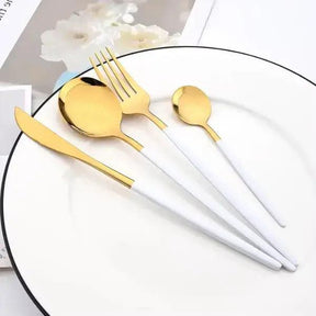 Jogo Talher Vermont Luxo Branco 24 peças - Cazehn