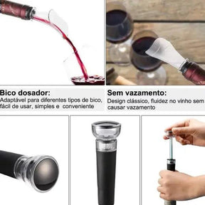 Kit Abridor de vinhos Elétrico com Carregamento por USB - Cazehn