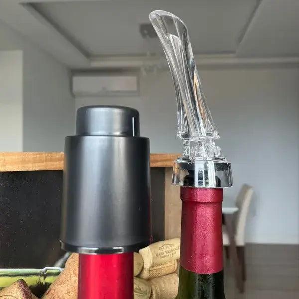 Kit - Aerador para vinhos e Rolha a Vácuo