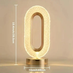 Luminária Mesa LED Cristal Luxo 3 Tons Touch - Cazehn