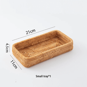 Bandeja Artesanal em Rattan Camboja - Cazehn