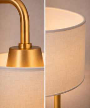 Kit de abajur decorativo de mesa dourado 3