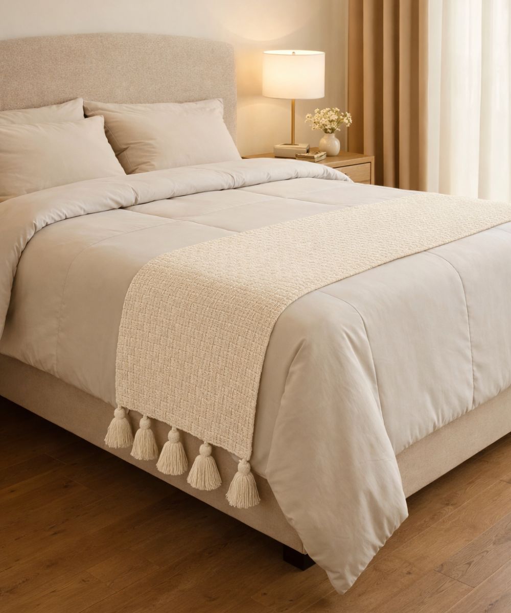 Peseira de Cama Algodão 0,70x2,20 para Casal 2