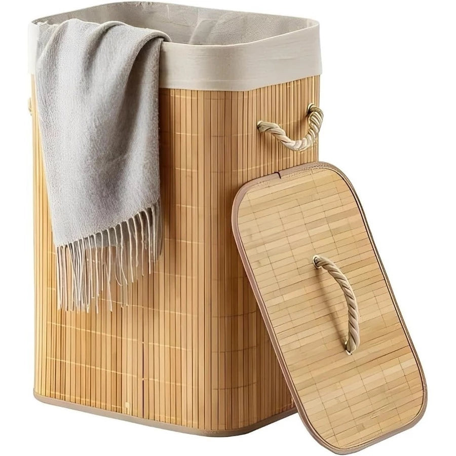 Cesto de Roupa Bambu Organizador   - Cazehn