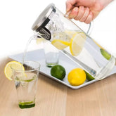 Jarra de vidro Borossilicato com Tampo Inox -Cazehn