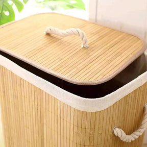 Cesto de Roupa Bambu Organizador   - Cazehn