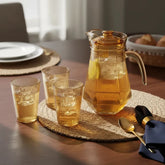Conjunto de Jarra com Tampa e 6 Copos Elegance -Cazehn