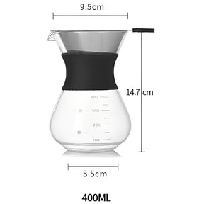 Cafeteira Borossilicato com Coador Alumínio CooffeLux - Cazehn