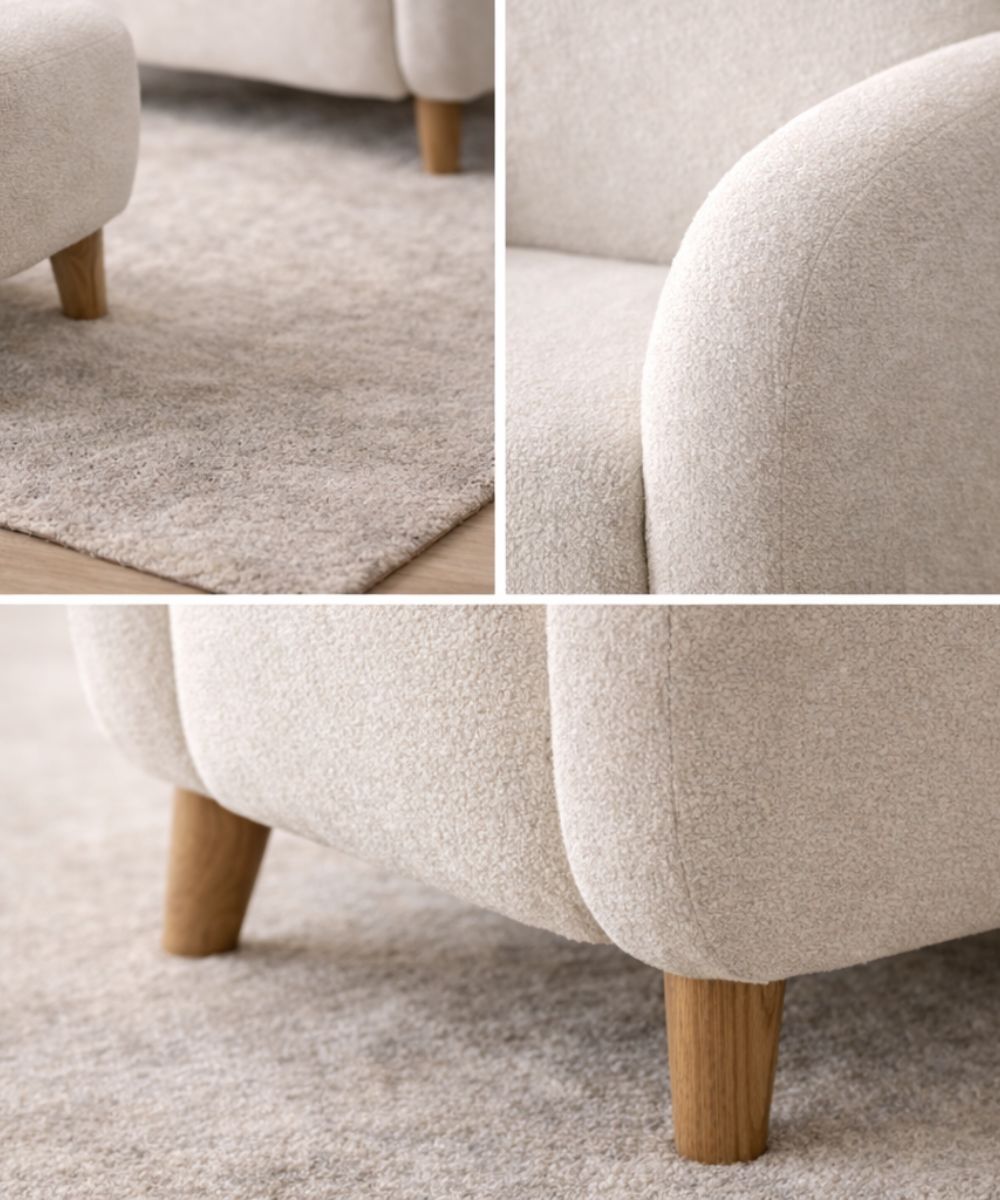 Poltrona decorativa com puff 3