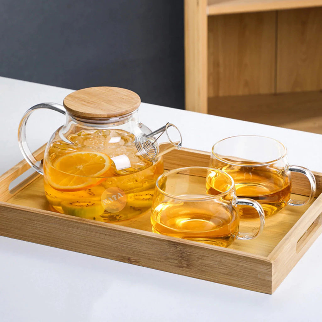 Chaleira de Vidro Borossilicato com Infusor Inox- Cazehn